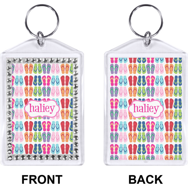 FlipFlop Bling Keychain (Front + Back)