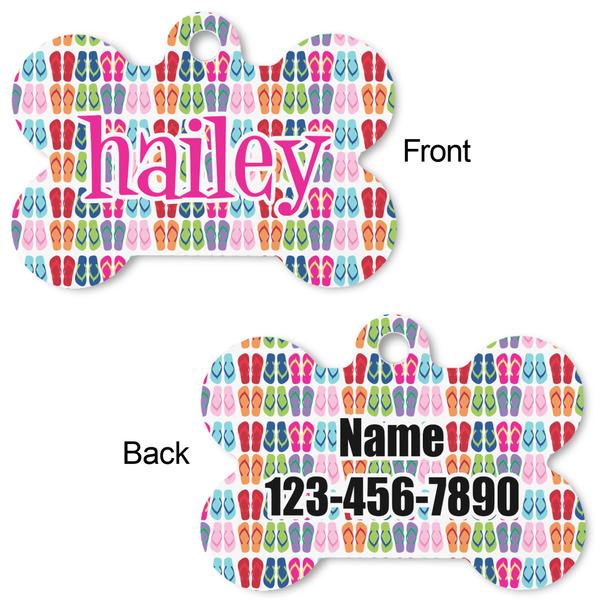 FlipFlop Bone Shaped Dog ID Tag - Large - Approval
