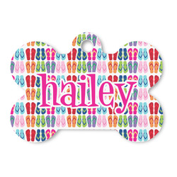 FlipFlop Bone Shaped Dog ID Tag (Personalized)