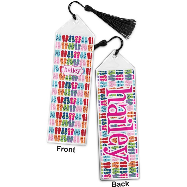 FlipFlop Bookmark with tassel - Front and Back