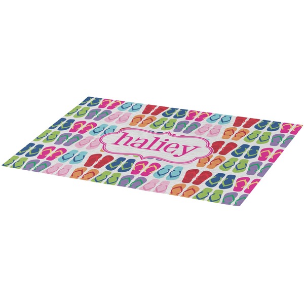 FlipFlop Burlap Placemat (Angle View)