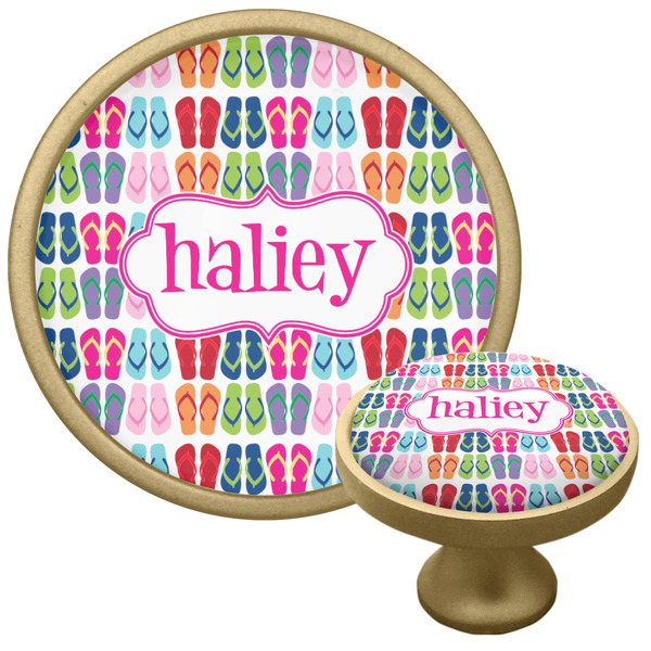 FlipFlop Cabinet Knob - Gold - Multi Angle