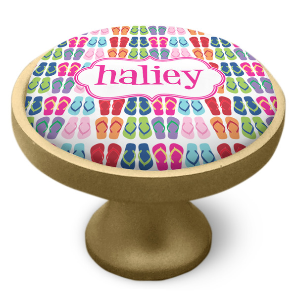 FlipFlop Cabinet Knob - Gold - Side