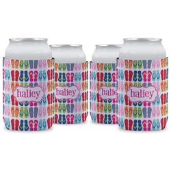 FlipFlop Can Cooler (12 oz) - Set of 4 w/ Name or Text