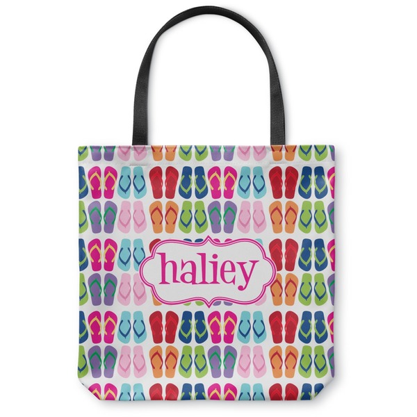 Custom FlipFlop Canvas Tote Bag - Small - 13"x13" (Personalized)
