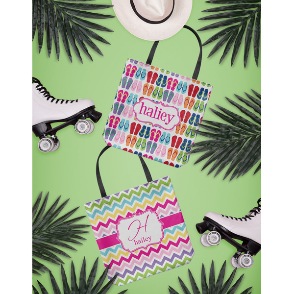 FlipFlop Canvas Tote Lifestyle Front and Back