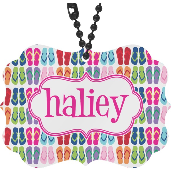 Custom FlipFlop Rear View Mirror Decor (Personalized)