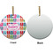 FlipFlop Ceramic Flat Ornament - Circle Front & Back (APPROVAL)