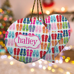FlipFlop Ceramic Ornament w/ Name or Text