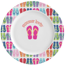 FlipFlop Ceramic Dinner Plates (Set of 4) (Personalized)