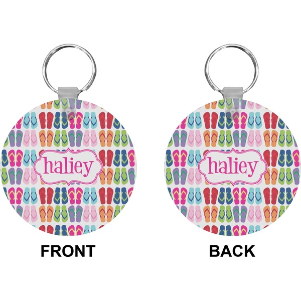 FlipFlop Circle Keychain (Front + Back)