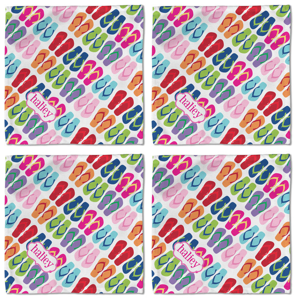 FlipFlop Cloth Napkins - Personalized Lunch (APPROVAL) Set of 4