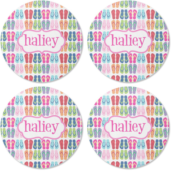 FlipFlop Coaster Round Rubber Back - Apvl