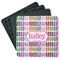 FlipFlop Square Rubber Backed Coasters - Set of 4 (Personalized)
