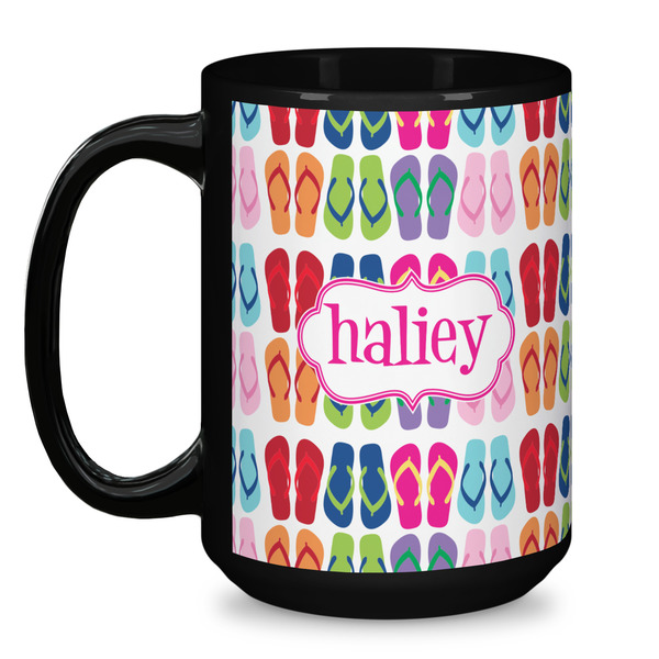 FlipFlop Coffee Mug - 15 oz - Black
