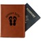 FlipFlop Cognac Leather Passport Holder With Passport - Main