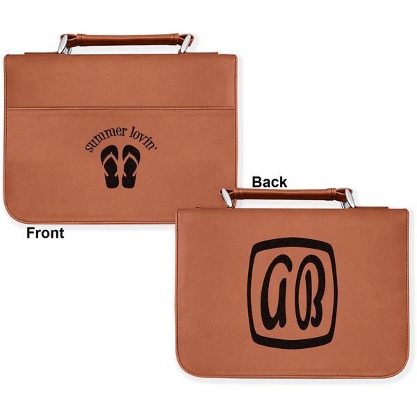 FlipFlop Cognac Leatherette Bible Covers - Large Double Sided Apvl