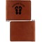 FlipFlop Cognac Leatherette Bifold Wallets - Front and Back Single Sided - Apvl