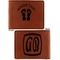 FlipFlop Cognac Leatherette Bifold Wallets - Front and Back