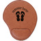 FlipFlop Cognac Leatherette Mouse Pads with Wrist Support - Flat