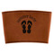 FlipFlop Cognac Leatherette Mug Sleeve - Flat