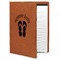 FlipFlop Cognac Leatherette Portfolios with Notepad - Large - Main