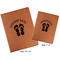 FlipFlop Cognac Leatherette Portfolios with Notepad - Compare Sizes