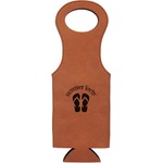 FlipFlop Leatherette Wine Tote - Double Sided (Personalized)