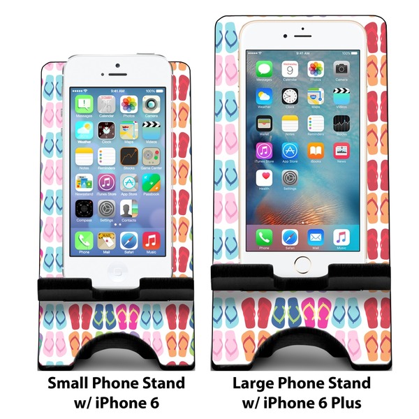 FlipFlop Compare Phone Stand Sizes - with iPhones