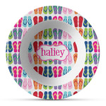 FlipFlop Plastic Bowl - Microwave Safe - Composite Polymer (Personalized)