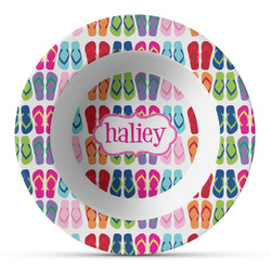 FlipFlop Plastic Bowl - Microwave Safe - Composite Polymer (Personalized)