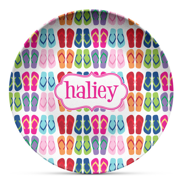 Custom FlipFlop Microwave Safe Plastic Plate - Composite Polymer (Personalized)