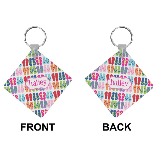 FlipFlop Diamond Keychain (Front + Back)