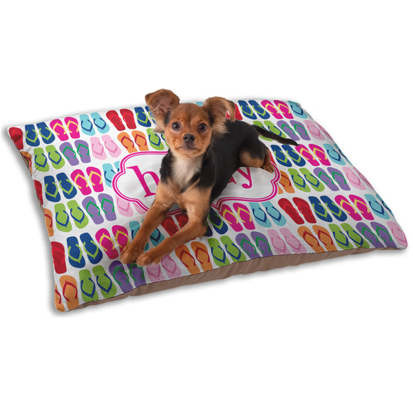 Custom FlipFlop Dog Bed - Small w/ Name or Text