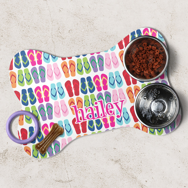 FlipFlop Dog Bone Shaped Mat Lifestyle