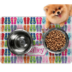 FlipFlop Dog Food Mat - Small w/ Name or Text
