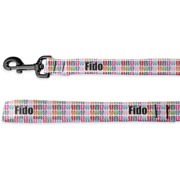 Custom FlipFlop Deluxe Dog Leash - 4 ft (Personalized)