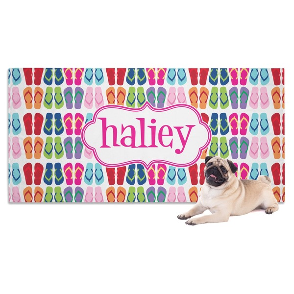 Custom FlipFlop Dog Towel (Personalized)