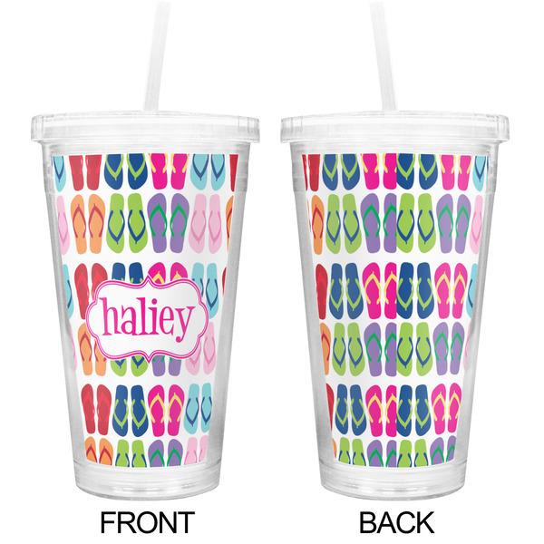 FlipFlop Double Wall Tumbler with Straw - Approval