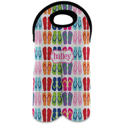 FlipFlop Wine Tote Bag (2 Bottles) (Personalized)