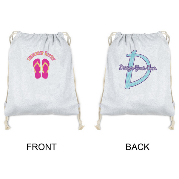 FlipFlop Drawstring Backpacks - Sweatshirt Fleece - Double Sided - APPROVAL