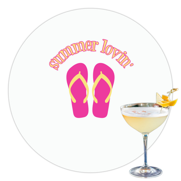 Custom FlipFlop Printed Drink Topper - 3.5" (Personalized)