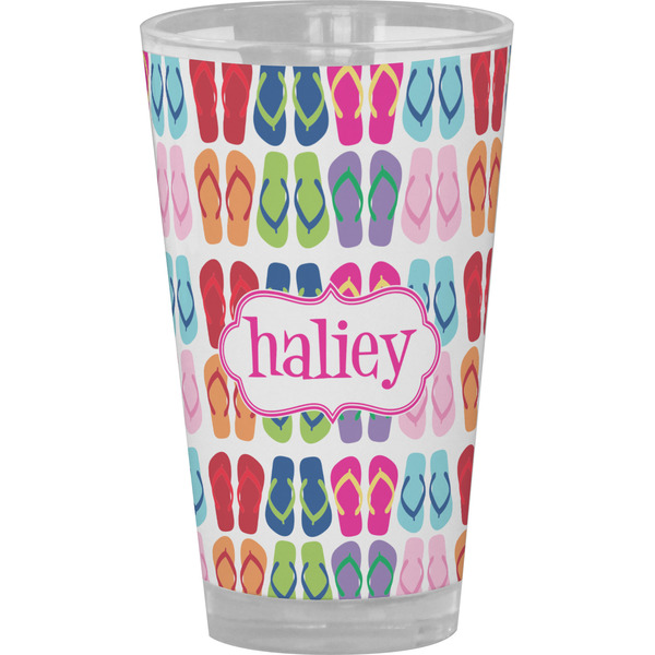 Custom FlipFlop Pint Glass - Full Color (Personalized)