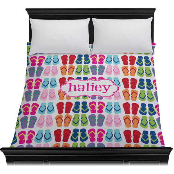 FlipFlop Duvet Cover - Queen - On Bed - No Prop