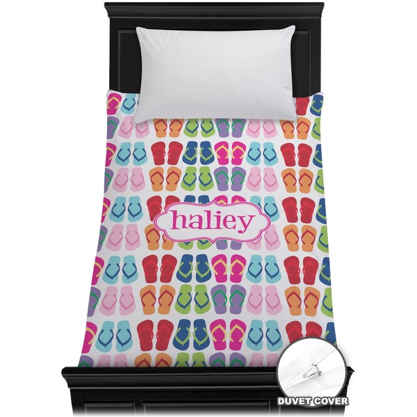 Custom FlipFlop Duvet Cover - Twin (Personalized)