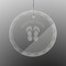FlipFlop Engraved Glass Ornament - Round (Personalized)