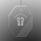 FlipFlop Engraved Glass Ornament - Octagon (Personalized)