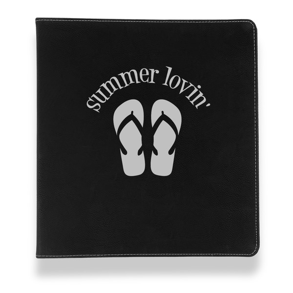 Custom FlipFlop Leather Binder - 1" - Black (Personalized)