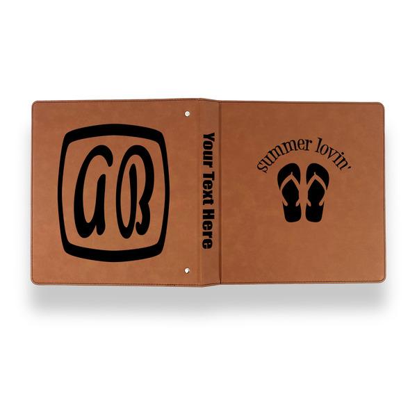 FlipFlop Leather Binder - 1" - Rawhide - Back Spine Front View