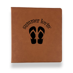 FlipFlop Leather Binder - 1" - Rawhide (Personalized)